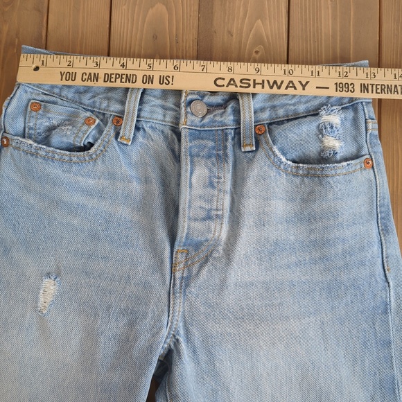 Levi’s Wedgie Icon Button Fly Distressed Jeans SZ 25 - Picture 8 of 15